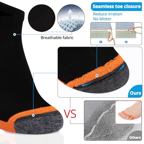 Image of COOVAN 10 Pairs Mens Ankle Socks Men 10 Pack Low Cut Comfort Cushion Casual Socks