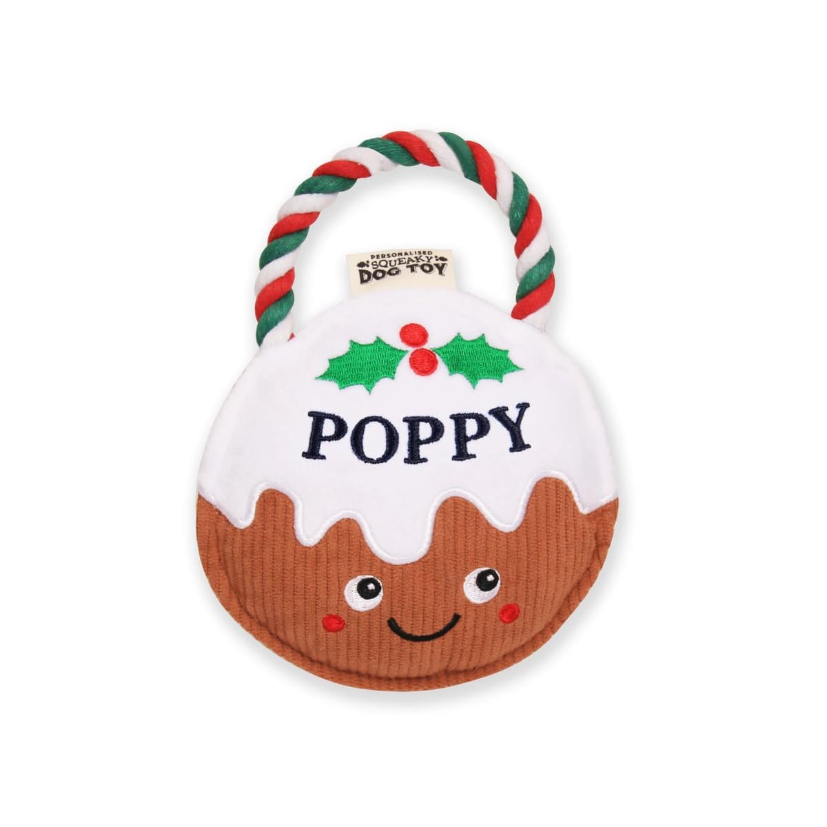 History & Heraldry Personalised Christmas Pudding Dog Toy (Poppy) — image 1