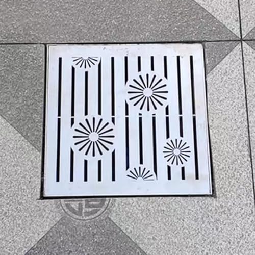 Grille métallique carrée de drainage extérieur robuste et durable