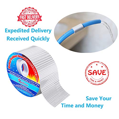 Professional Super Waterproof Tape, Butyl Aluminium Foil Tape,Magic Seal Duct Tape, Multi-Use Repair Patch for HVAC Ducts Pipes Crack Metal RV Awning Roof Leak Window Sealing 2inch 16.4ft by Reyhoar