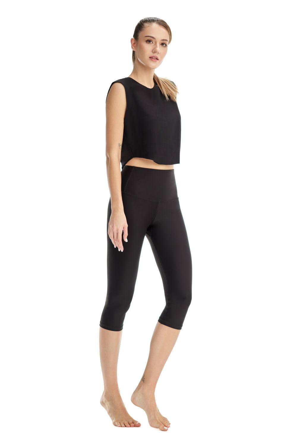 WINSHAPE Damen Leggings Winshape Functional Comfort ¾-Tights Hwl217c “high Waist” mit V-Shape Applikation und Core-Bund