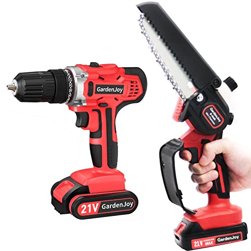 21V Cordless Drill With 6-Inch Mini Chainsaw #TOP5