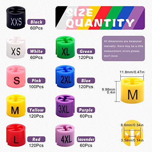 Swpeet - Set di 820 ganci in plastica di