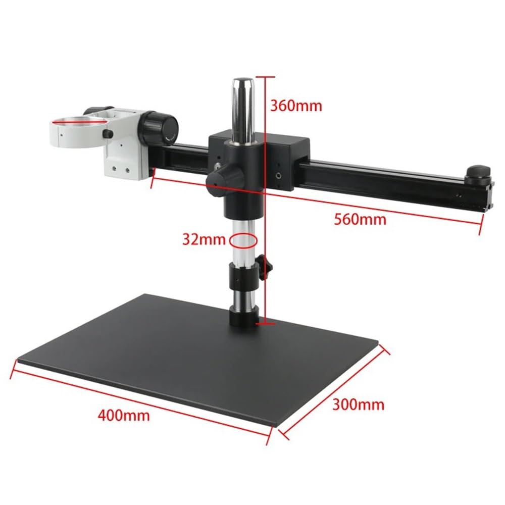 Microscope 3.5-90X Parfocal Binocular Stereo Microscope w/Articulating Horizontal Sliding Stand for PCB Inspection