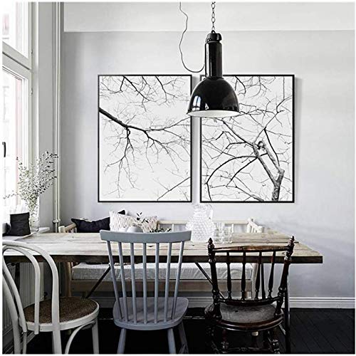 Plante arbre toile peinture murale pour sublimer un salon moderne 50x70