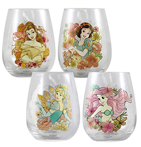 Product Image of the Disney Princess 18 oz. Contour Glass - Set of 4