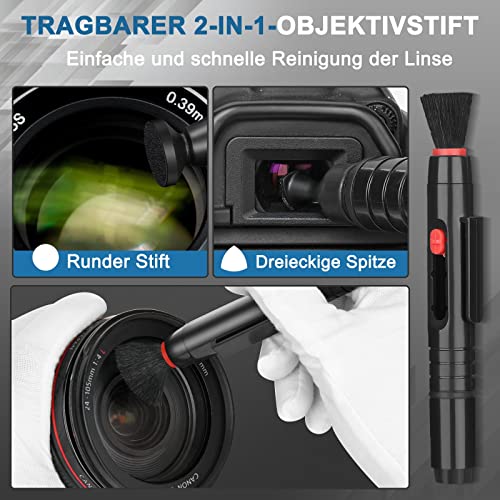 Ezilif Kamera Reinigungsset, Objektiv Reinigungsset mit 17 Stück, Kamera Zubehör mit Wasserdichtem Lens Cleaning Kit für… – Bild 4