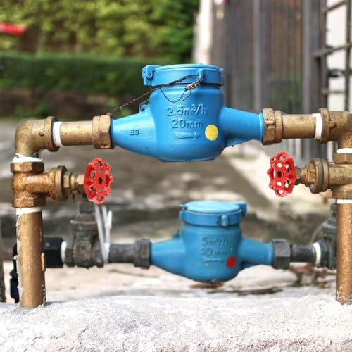 WeddHuis 2 Stück Metall Wasserrohr Ventil 6 x 6 mm Handrad Kugelhahn Eisen Wasserhahn Griff Blau Absperrventil Ersatz