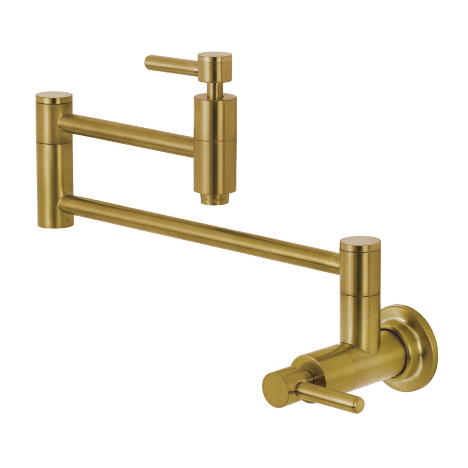 Kingston Brass KS8107DL Rubinetto da Cucina per Montaggio a Parete, Ottone Satinato