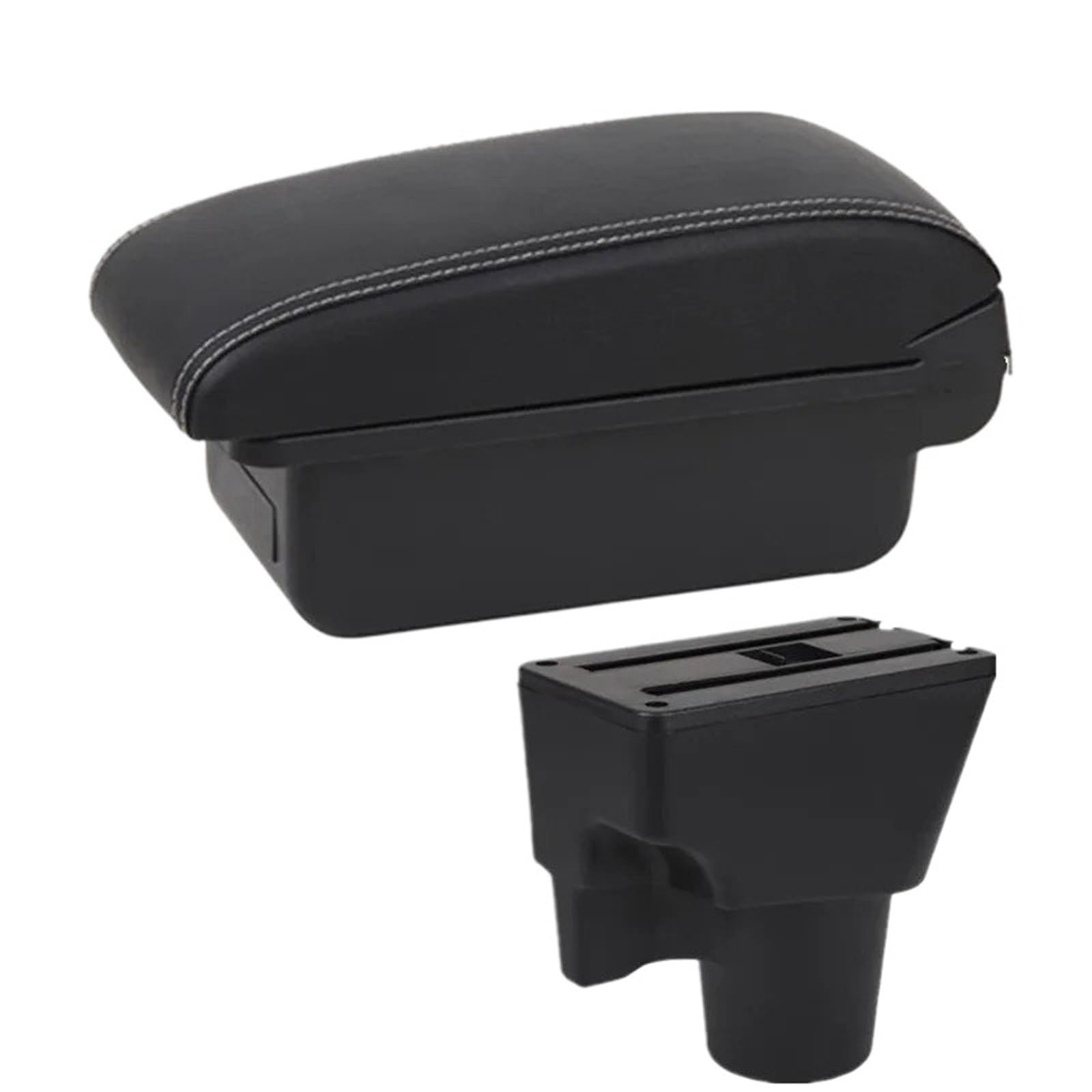 NOKRGQW Car Armrest Box For Kia For Picanto 3X-Line Car Armrest Storage Box Interior Dedicated Retrofit Parts Accessories(A3 white line No USB)