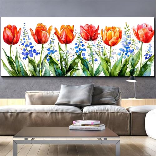 Peinture diamant fleur Mefooge 90x180cm, kit broderie strass grand format paysage