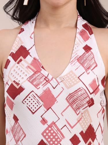 Image of Yash Gallery Women's Rayon & Cotton Cambric Zig-Zag Printed Regular Fit A-Line Kurta for Women