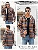 Xnova Mens Hoodies Fleece Lined Zip Up Hooded Sweatshirt Lumberjack Jackets Warm Sherpa Plaid Flannel Shirts with Pockets Winter Coats for Outdoor Work, Orange, XL #1