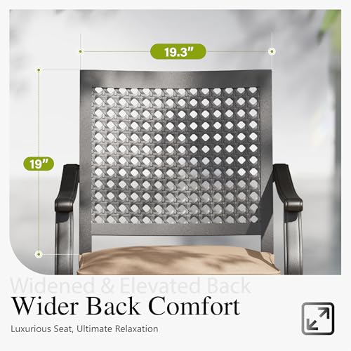Image of Sophia & William Outdoor Dining Set for 6, 54 inch Round Metal Table