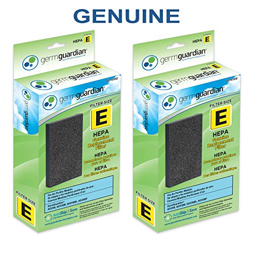 GermGuardian Air Purifier Filter FLT4100 Genuine HEPA Replacement Filter E for AC4100, AC4100CA AC4150BL, AC4150PCA Germ Guardian Air Purifiers