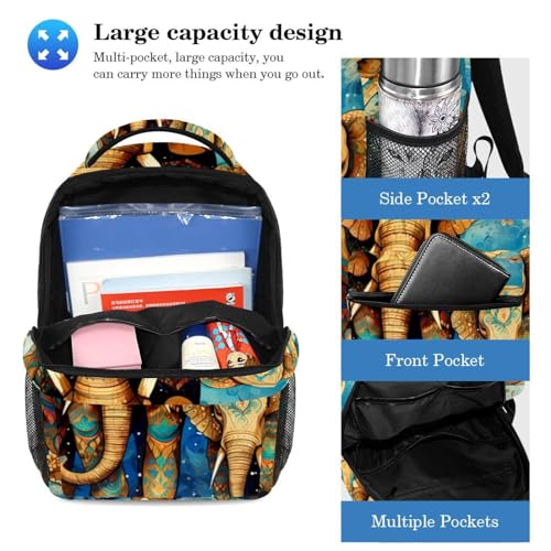Sac à dos éléphant coloré ado fille garçon avec trousse