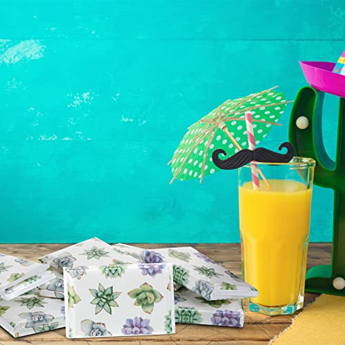 Image of Geyee 50 Pack Travel Tissue Packets Facial Paper Napkins, Succulent