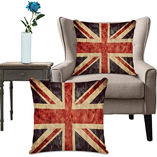 Taies d'oreillers Maison DécorationBritish Union Jack Jack Vintage Retro HD Mon Ensemble de Collection, Chambre Salon Canapé Coussins Oreillers