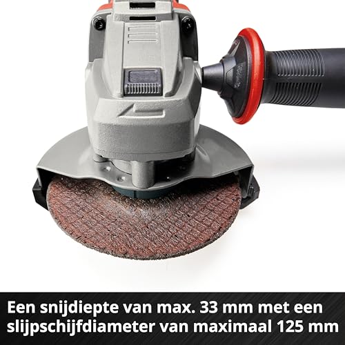 Einhell accu haakse slijper TE-AG 18/125-2 Li Solo Power X-Change (18 V, slijpschijfdiameter: 125 mm, snijdiepte: 33 mm, softstart, slijpschijfbescherming, zonder slijpschijf, zonder accu & lader)
