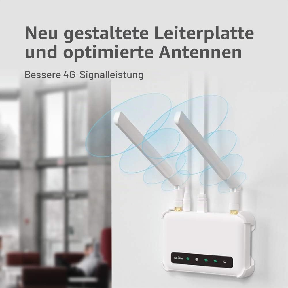GL.iNet GL-X750 (Spitz) Version 2 4G Wi-Fi Gigabit Router Car OpenWrt Wireless Router EP06-E Module Installed AC750 Dual-Band Wi-Fi, IoT Gateway, VPN Client and Server, 128GB Max MicroSD