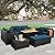 Patio Furniture Set 45-Inch Outdoor Fire Pits 7 PCS Outdoor Furniture Sets Patio Couch Outdoor Chairs 60000BTU Outdoor Propane Fire Pit Table No-Slip Cushions and Waterproof Covers, Peacock Blue