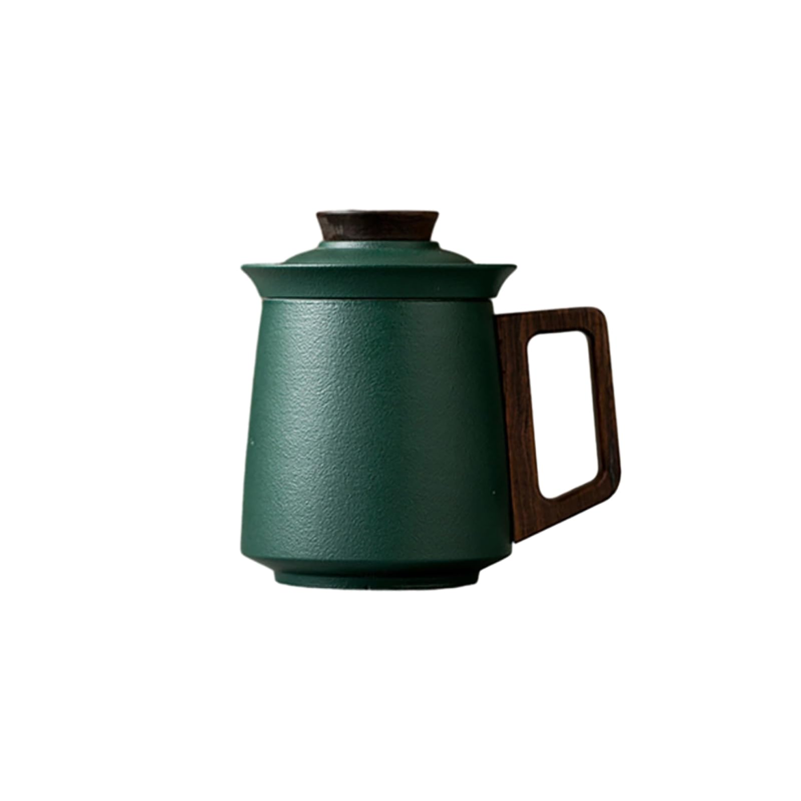 Tasses à thé en céramique vertes de 400 ml avec couvercle en lot de 3
