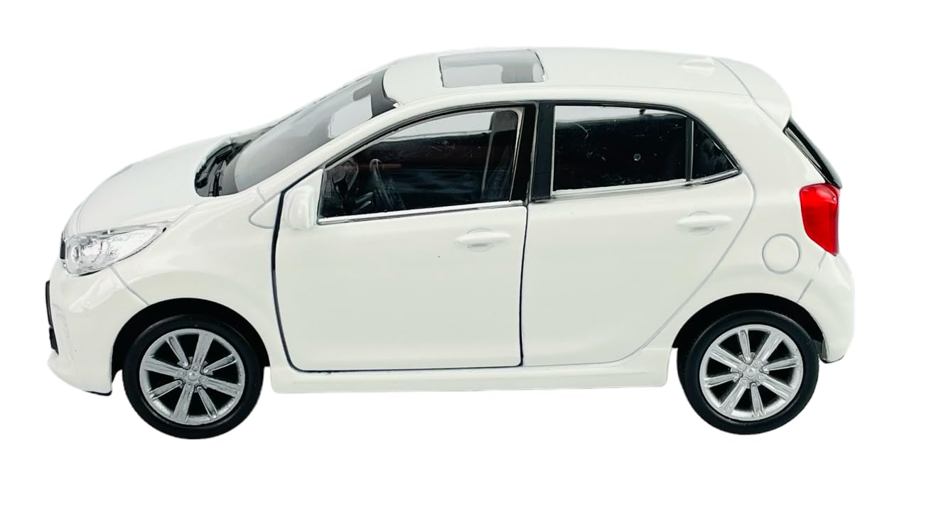 Welly K*I*A Picanto JA 5 Porte Bianco Dal 2017 1/34-1/39 Metal Model Auto Die Cast Nuovo in scatola