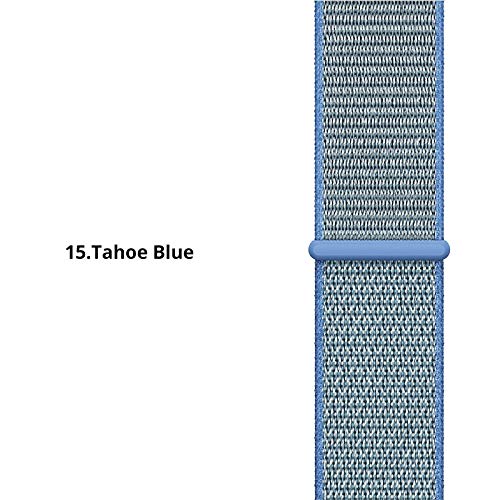 Quick Release Nylon Watch Strap For Samsung Galaxy 42/46mm Gear S3/sport/S2 Classic 22 20mm Watchband nylon Sport Loop Band (Band Color : Tahoe blue, Band Width : 22mm)