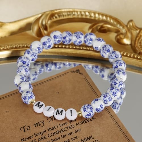 Kivosliv Mimi Gifts for Birthday from Grandkids Grandson Grandma Mothers Day Jewelry Mimi Bracelet Blue4