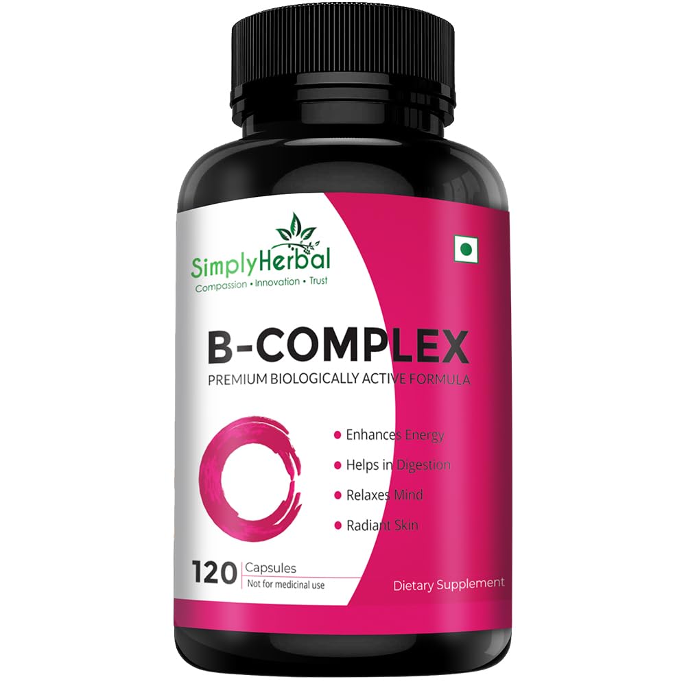 Buy Simply al B Complex s with 100 RDA for B with B1, B2, B3, B5, B6, B7, B9 & B12 Supplement