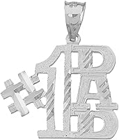 Vista 1 de Men's Fine Jewelry Charm #1 Collar con colgante para papá