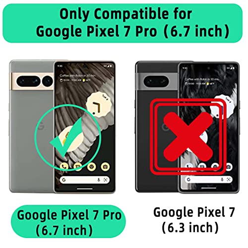 VANAVAGY Compatible for Google Pixel 7 Pro Wallet Case for Women and Men,Leather Magnetic Clasp Flip Folio Phone Cover with Credit Card Holder and Coin Pocket,Forest Green