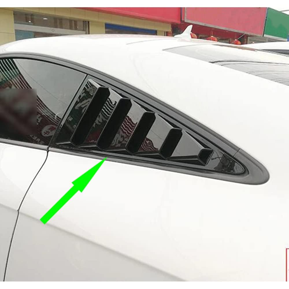 Pièces décoratives de Stores de Lunette arrière de Voiture pour A-u-d-i TT 2008-2014,Persiennes de fenêtre latérale arrière Accessoires,B-Glossy Black