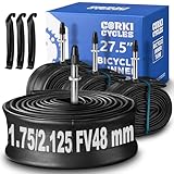 4 Pack 27.5 Mountain Bike Tube 27.5 x 1.75 1.95 2.0 2.1 2.125 Presta Valve 48mm,...