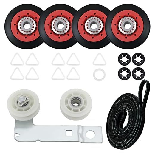 4392067 Dryer Repair Kit and W10837240 Dryer Idler Pulley Fit for Whirlpool Maytag Admiral Kenmore Dryer - Bravos Dryer parts and Duet Dryer Parts Compared to # 4392067VP 80047 587637 by Funmit