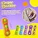 LESONG Fidget Sensory Toys for Kids: 6 Pack Colorful Finger Spinner Toys - Stress Relief ADHD Tools for Kids with Autism - Quiet Desk Fidgets for Classroom - Easter Basket Stuffers Egg Fillers