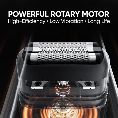 Image of Vega Professional Mighty Mini Foil Hair Shaver for Men, Portable Mini Electric Shaver with Triple Floating Bladees, Hair & Beard Shaver Trimmer for Men, 180 Min Runtime, Type-C Charging, VPVFS-02