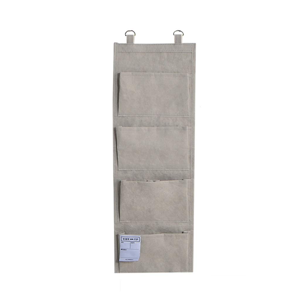 Sac de rangement mural haute capacité en kraft gris pour le ménage