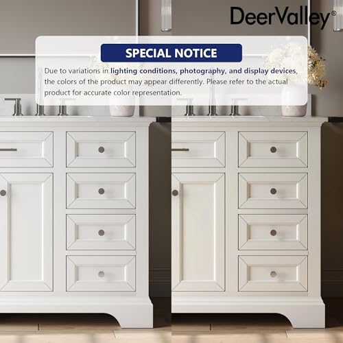 Image of DeerValley 36'' Bathroom Vanity with Ceramic Sink Top, Pre-Assembled Modern Wood Bathroom Cabinet Sink Combo with Backsplash