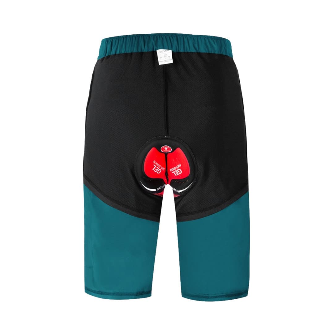 Suwequest Männer gepolsterte Baggy -Fahrrad -Shorts MTB Mountainbike Fahrradfahrten Reithosen Lose Fit Shorts