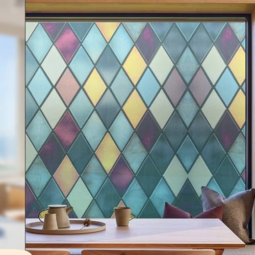 ステンドグラス 窓用フィルム ガラスシール アンティーク風 目隠しシート 浴室窓用フィルム 外から見えない 目隠しフィルム 断熱シート 窓 壁 玄関 喫茶店 部屋 風呂場 イベント パーティー BGZ?216 50x90cm