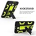 Compatible with Samsung Galaxy Tab E 9.6 Case,XIQI Three Layer Hybrid Rugged Heavy Duty Anti-Slip Case Full Body Protection Cover for Tab E Nook 9.6 inch(SM-T560),Black/Lemony Green