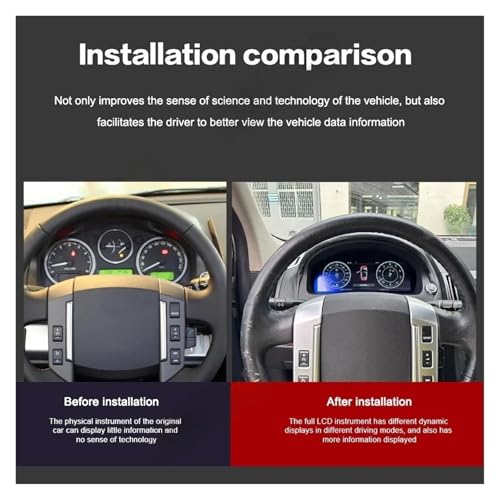Instrumento digital de coche compatible con Land Rover Freelander 2 2007-2012 con velocímetro LCD 4