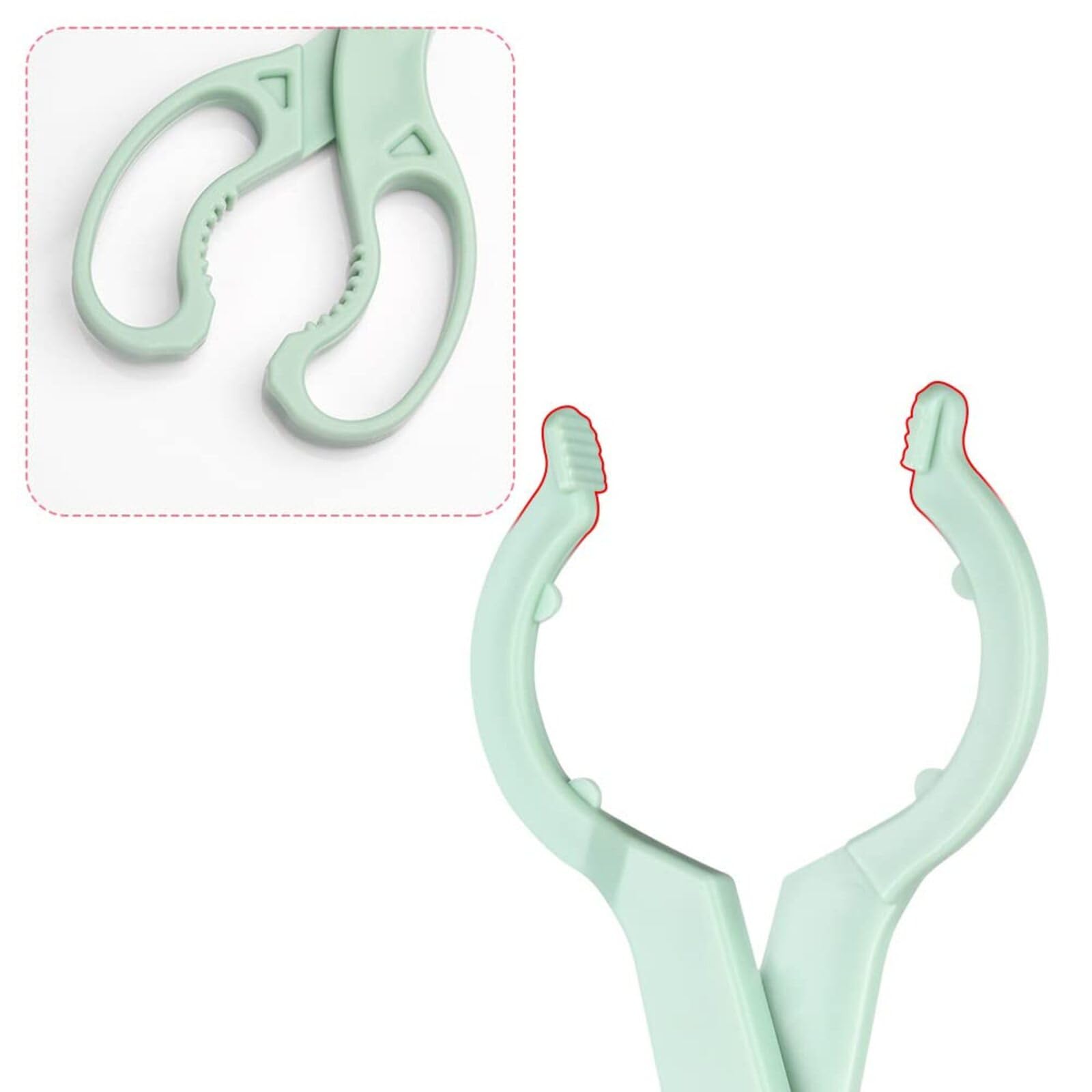 2 pz antiscivolo allattamento bottiglia calda capezzolo ciuccio Tong Silicone Baby Safety Bottle Holder Skidproof Infant Bottle Clip per Anti scottatura
