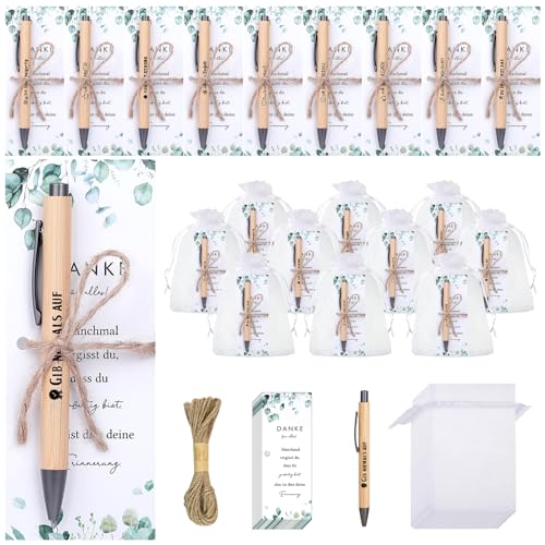 10 Stück Dankeschön-Geschenkset Kugelschreiber und Lesezeichen, für Mitarbeiter ，Kollegen Teenager Lehrer Das perfekte Geschenk