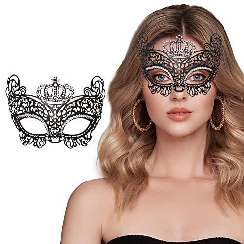 AMFSQJ Máscara de metal máscaras venezianas máscara vendas de metal máscaras venezianas de carnaval máscara