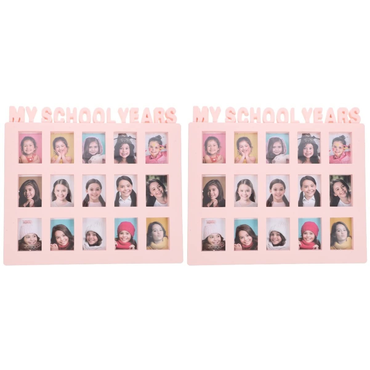 Toddmomy2pcs Grade Record Photo Frame Years Collage Frame First Year Collage Frame Wall Photo Keepsake Frames Photo Booth Frame My Growth Record Frame Secondary Class Pvc Student Picture