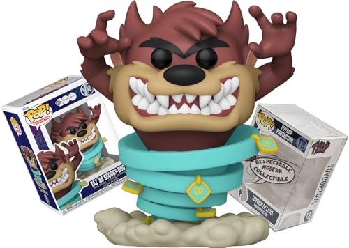 Funko Looney Tunes x Scooby-Doo: Taz as Scoob + ToyBop Protector: WB 100 Retro Pop! TV Animation Vinyl Figure (Bundled with Pop Protector Collector Case Box Gift Set)