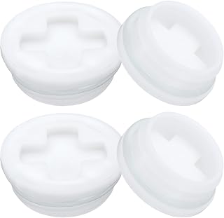 uxcell 4Pcs Bung Cap, 2'' Plastic Bung Hole Caps, Coarse Thread Drum Bung Hole Cap for 55 Gallon Plastic Drums, Fuel Tank, Household Bucket Caps and Oil Tank