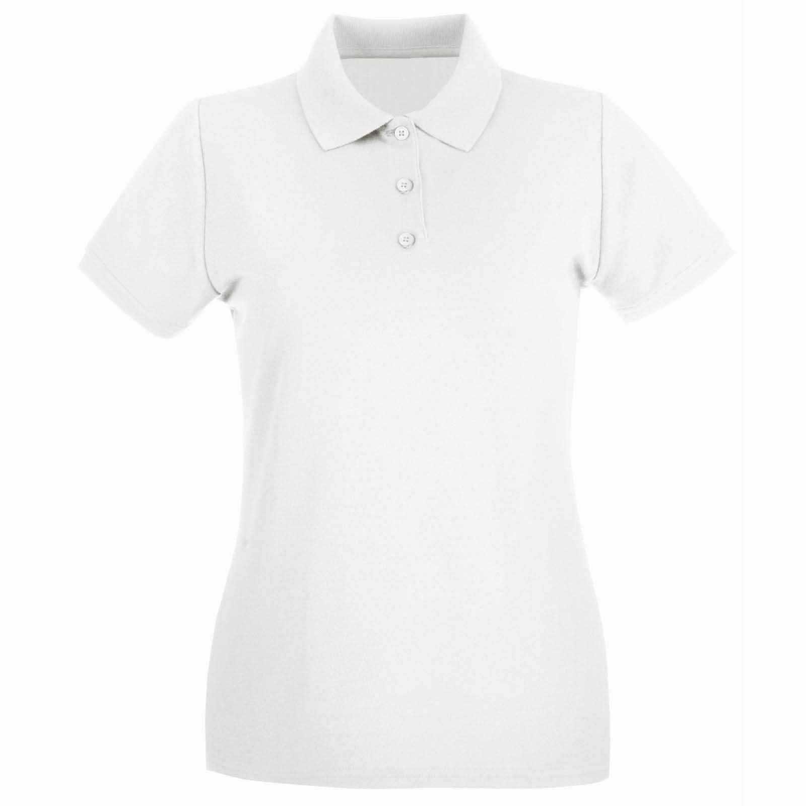 Ladies Classic Pique Polo Shirt White 16